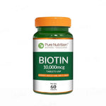Pure Nutrition Biotin Tablet - with Sesbania, Bamboo Shoot, Moringa & Amla – Promotes Hair Growth, Glowing Skin, Strong Nails & Overall Wellness for Men & Women - 60 Tablets