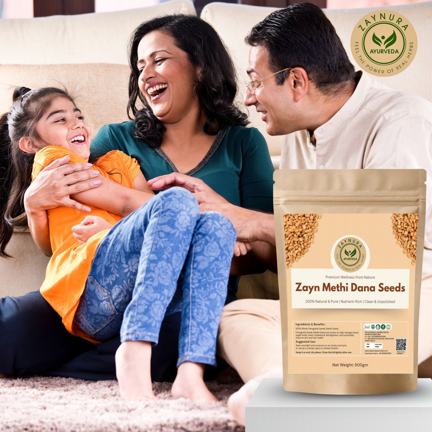 Zaynura Ayurveda Methi (Fenugreek) Seeds