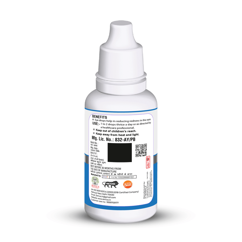 Zenius Eye Care Drops - for Improved Vision, Reduced Strain, and Eye Health - 10ml Drops