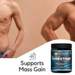 Pure Nutrition Micronised Creatine Monohydrate Powder, Pre/Post Workout Supplement, Instant Energy for Athletic Performance, Fast Recovery, Increased Muscle Mass, Unflavoured - 400gm