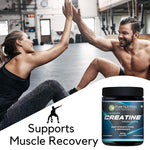 Pure Nutrition Micronised Creatine Monohydrate Powder, Pre/Post Workout Supplement, Instant Energy for Athletic Performance, Fast Recovery, Increased Muscle Mass, Unflavoured - 400gm