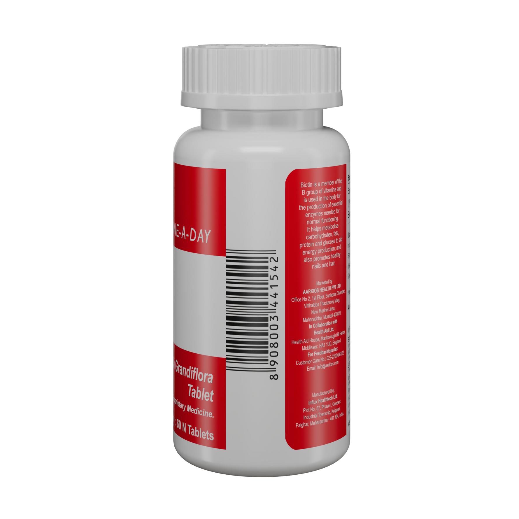 HealthAid Biotin 10000 mcg Tablet- 60 Tablets