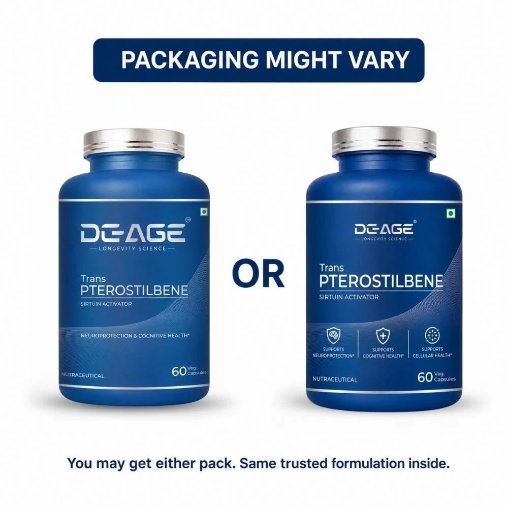 De-Age Trans-Pterostilbene 60 Capsules | Antioxidant & Healthy Aging Support