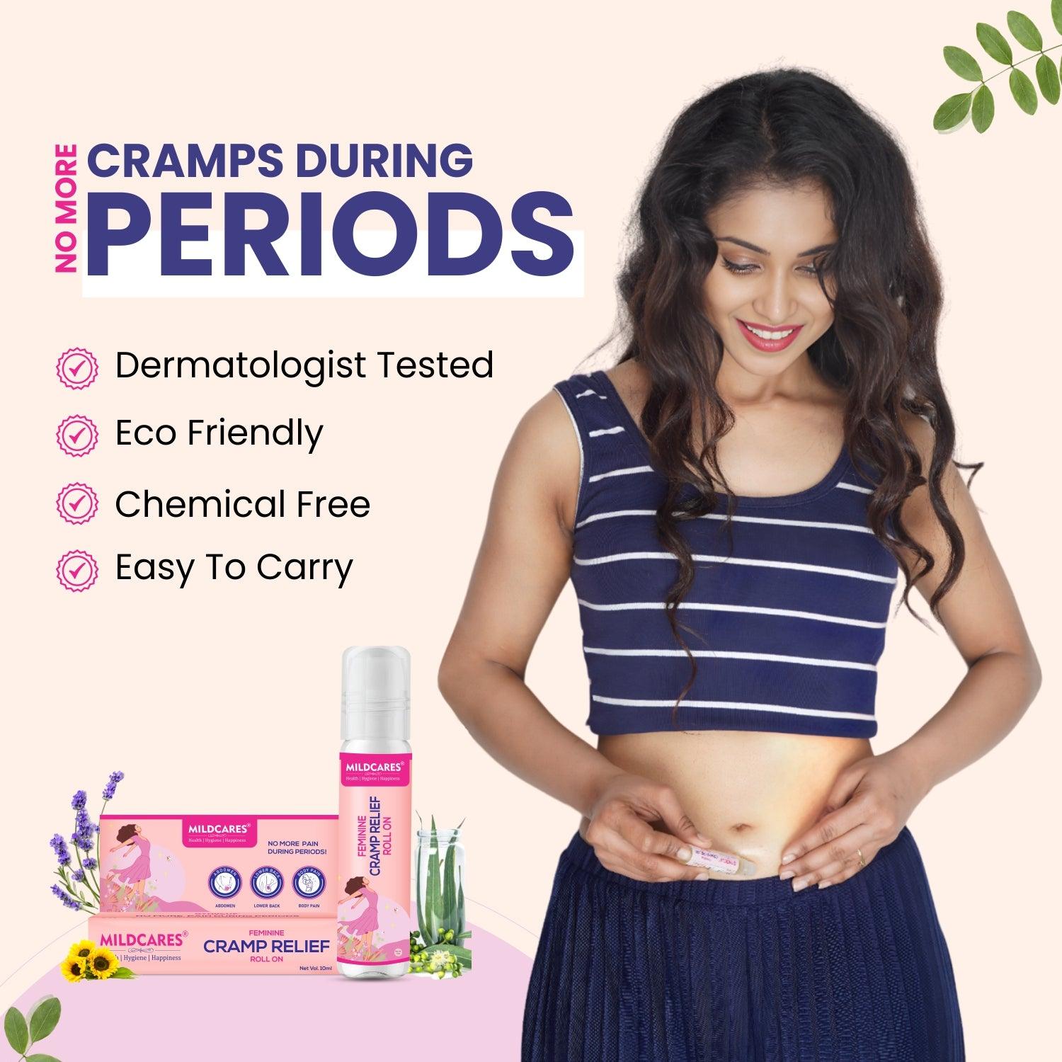 MildCares Menstrual Cup Kit for Women – Includes Menstrual Cup Wash (100 ml), Period Pain Relief Roll-On (10 ml), and Gynocup Wipes – Safe, Easy-to-Use, Comfortable, Eco-Friendly – (White)