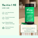 Wishnew Wellness Liver Care Supplement Detoxifying Liver Support with NAC, Milk Thistle & Curcumin 95 Pellets in 60 Capsule