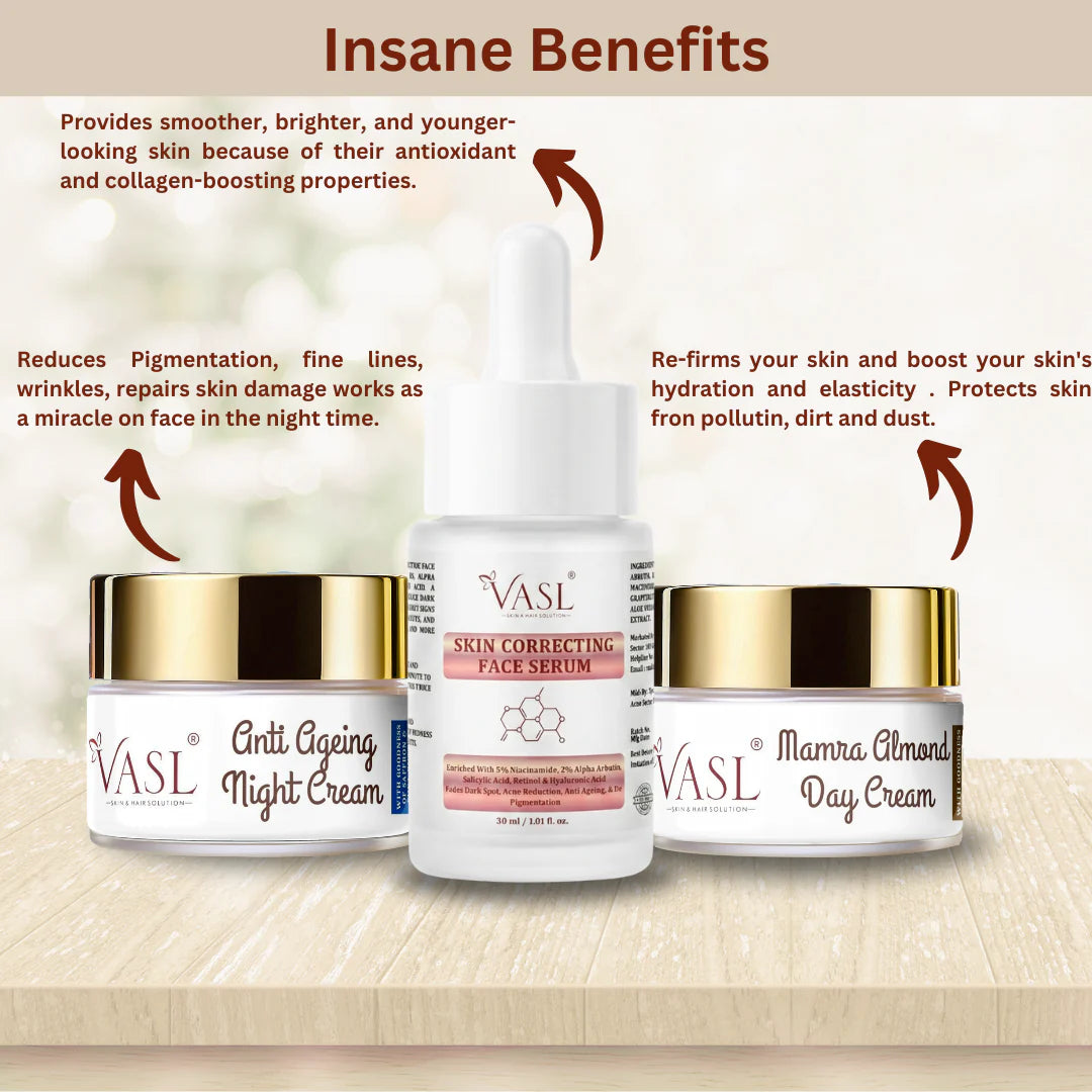 VASL Anti Ageing Combo - Wrinkle Repair & Collagen Boosting Skincare Kit