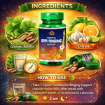 Cipzer Tinnitus Ear Ringing Support Capsules - Natural Auditory & Ear Wellness (60 Capsules)