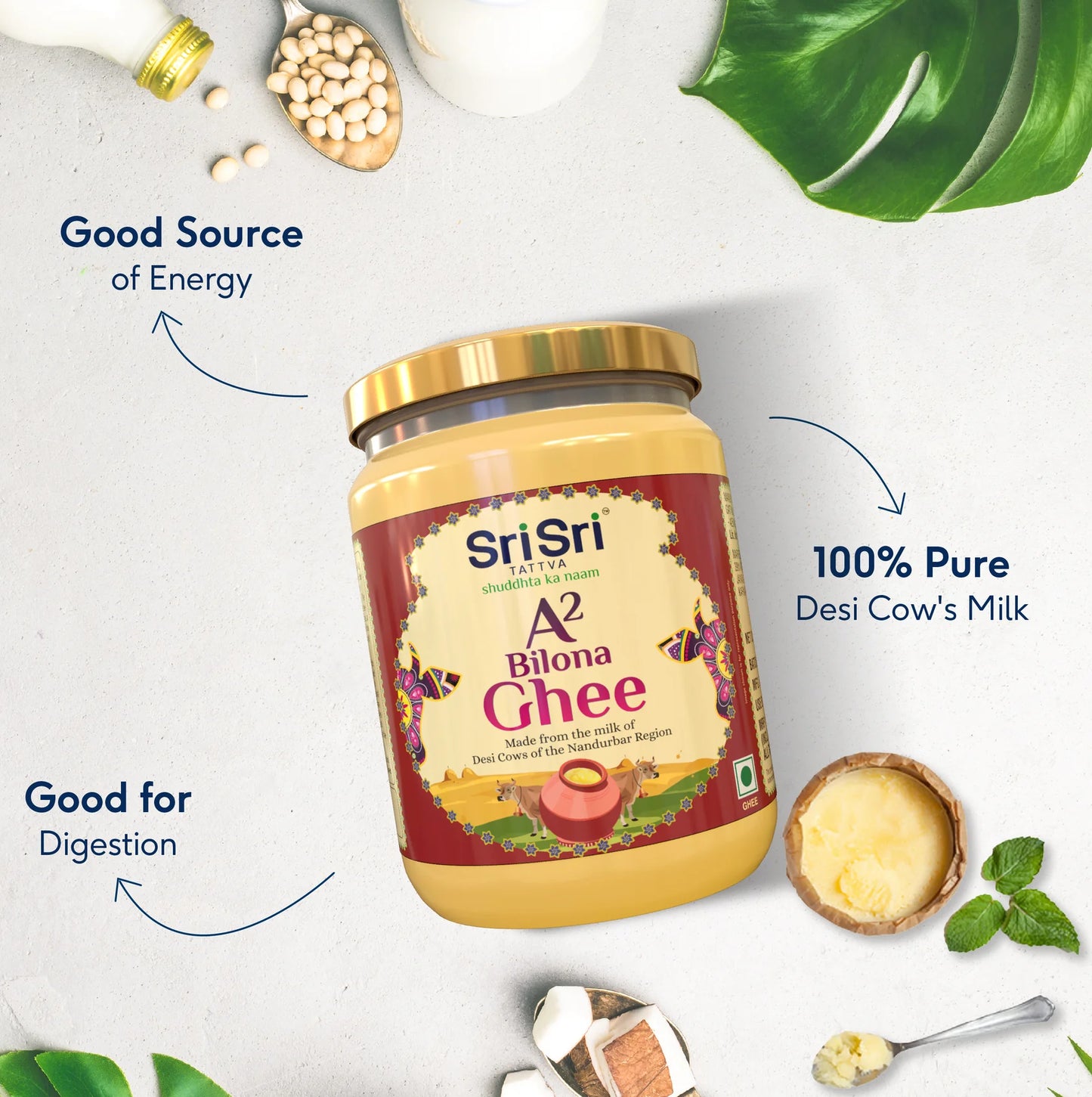 Sri Sri Tattva A2 Bilona Ghee, 500 ml