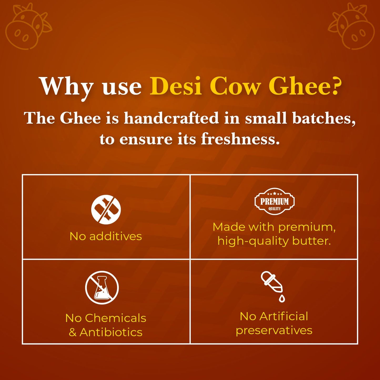 Vanalaya A2 Desi Cow Ghee from A2 Milk Prepared by Traditional Bilona Method - 500ml