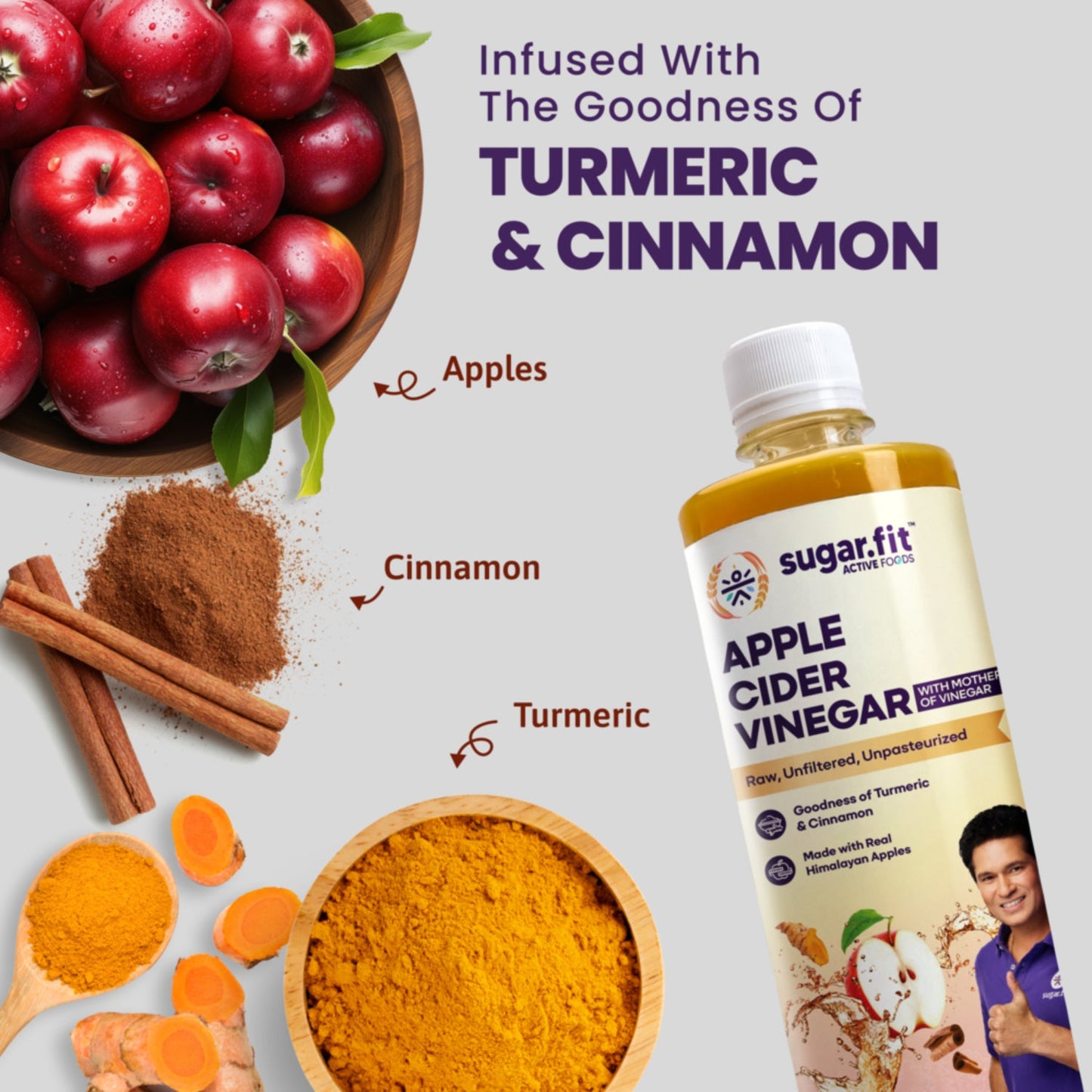 Sugar.Fit Apple Cider Vinegar - 500ml