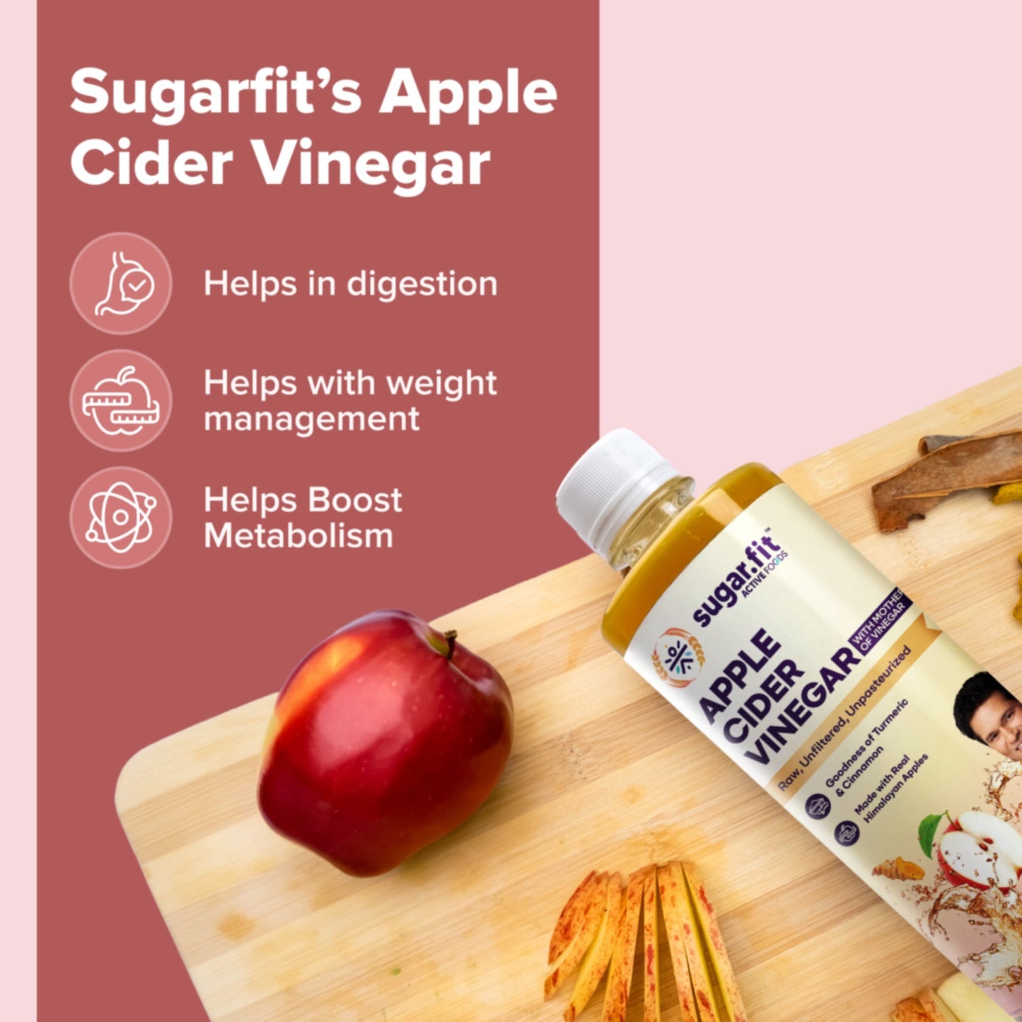 Sugar.Fit Apple Cider Vinegar - 500ml