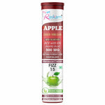 Raskam Apple Cider Vinegar Effervescent Tablets | ACV for Digestion, Gut Health, Metabolism & Weight Management | No Added Sugar | Green Apple Flavor | 15 Fizz Tablets (500mg)