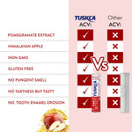 Lifezen Tuskca Apple Cider Vinegar with Mother 15 Effervescent Tablets 700mg, Pomegranat extract, Apple Flavour | Weight Management, Gut Health, Digestion, Boosts Metabolism | No added Sugar (Pack Of 1)