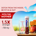 Lifezen Tuskca Apple Cider Vinegar with Mother 15 Effervescent Tablets 700mg, Pomegranat extract, Apple Flavour | Weight Management, Gut Health, Digestion, Boosts Metabolism | No added Sugar (Pack Of 1)