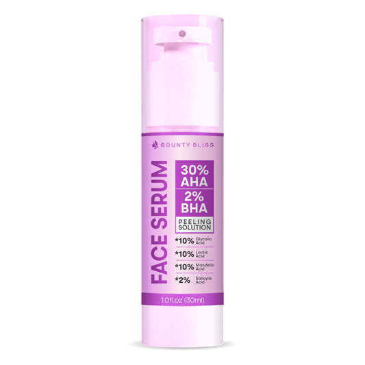 Bounty Bliss AHA & BHA Peeling Serum Exfoliating Serum For All Skin Types Pore Cleansing Face Serum Reduces Acne & Blackheads Peeling Solution for Glowing Skin - 30ml
