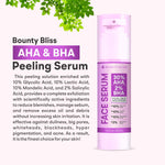 Bounty Bliss AHA & BHA Peeling Serum Exfoliating Serum For All Skin Types Pore Cleansing Face Serum Reduces Acne & Blackheads Peeling Solution for Glowing Skin - 30ml