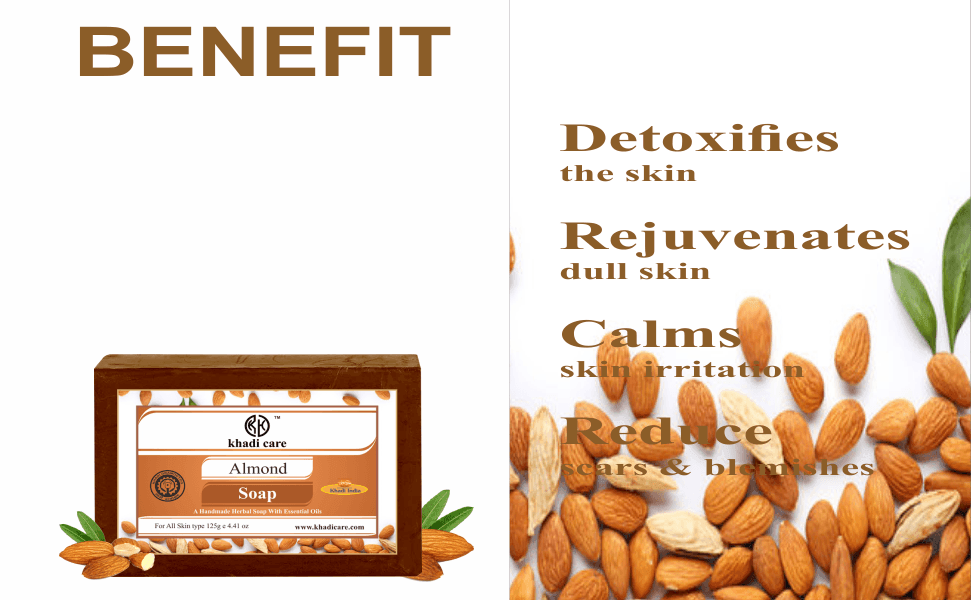 Khadi Care Herbal Almond Soap - 125g