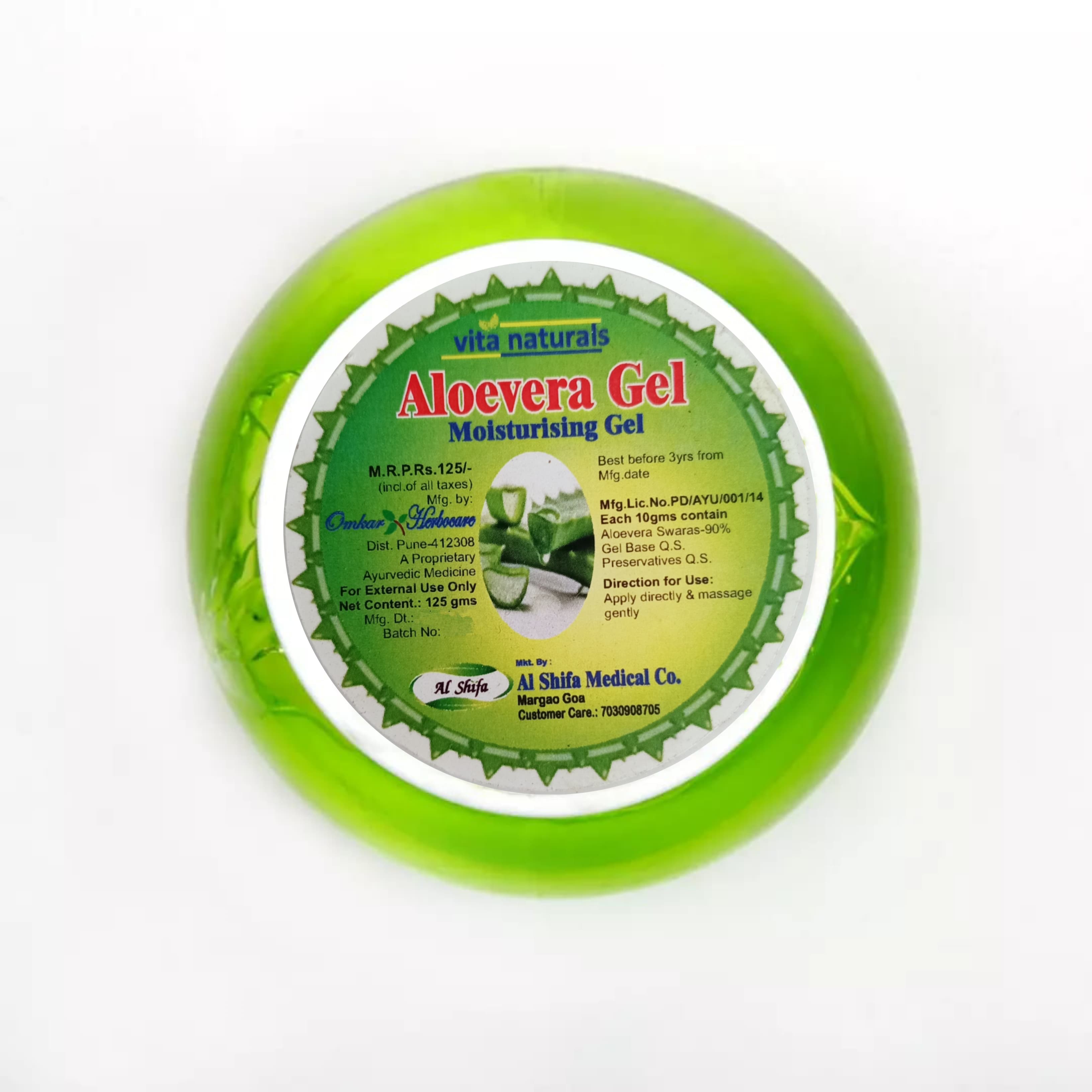 Vitanaturals Aloevera Gel (Green) - 125gm