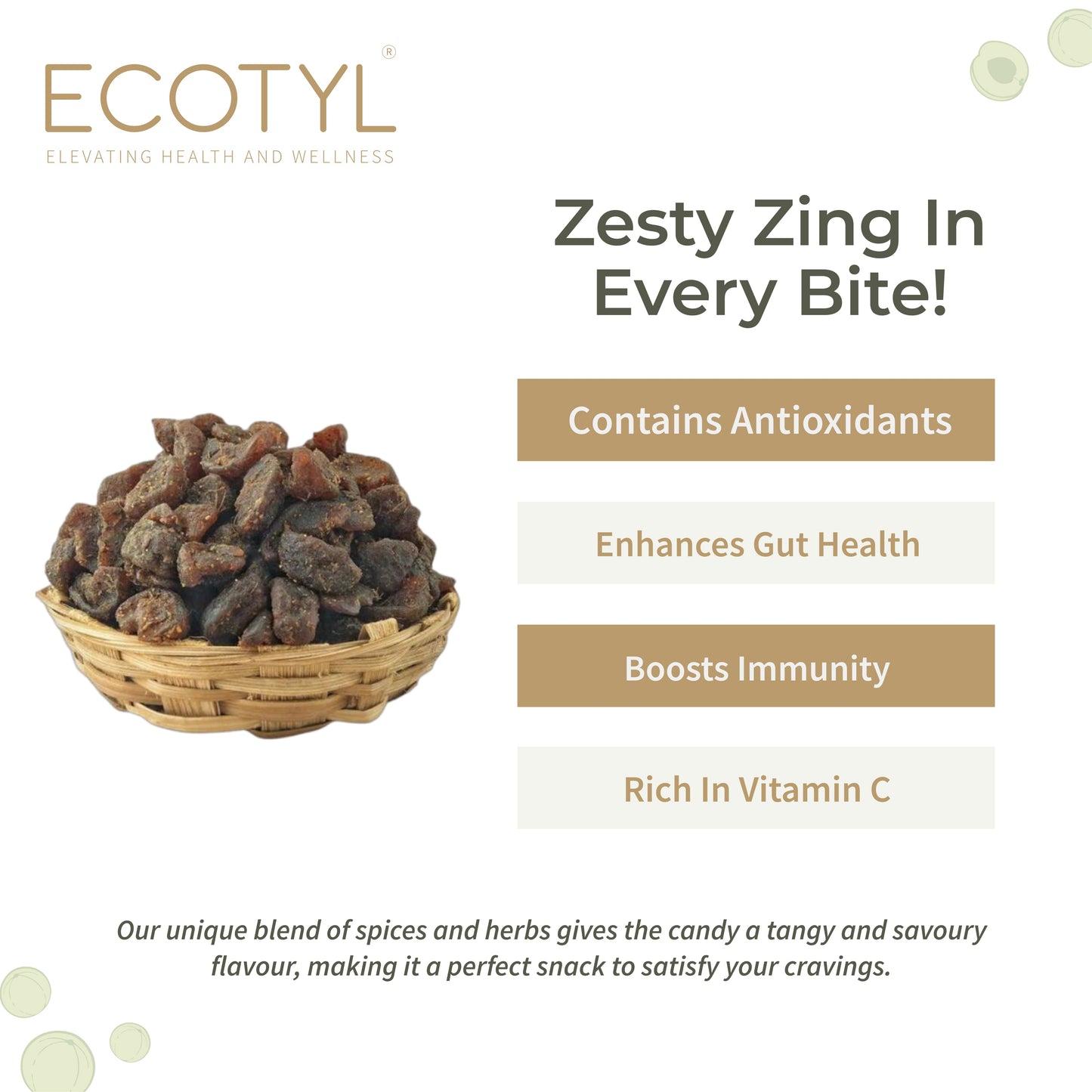 Ecotyl Amla Candy Chatpata - 250gm