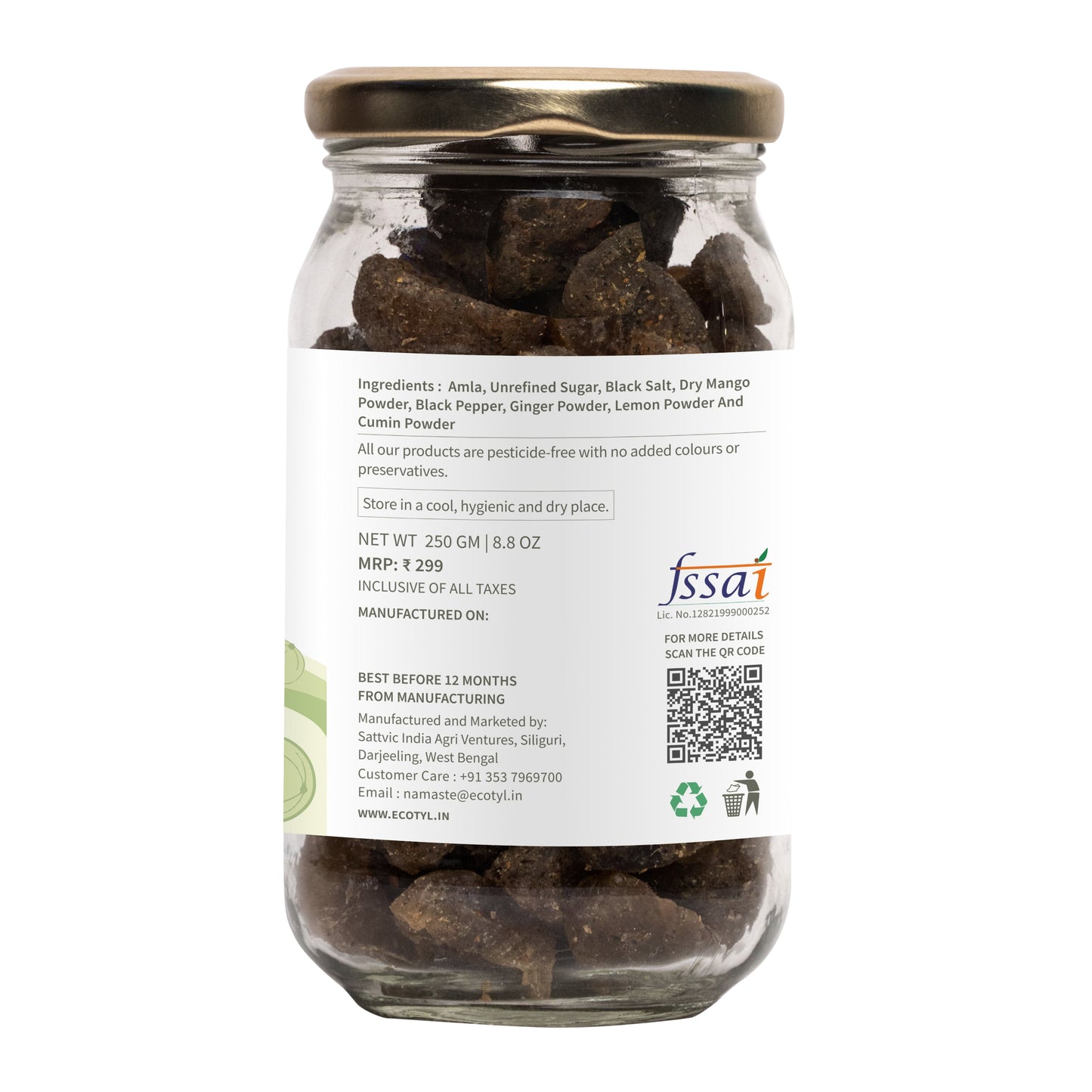 Ecotyl Amla Candy Chatpata - 250gm