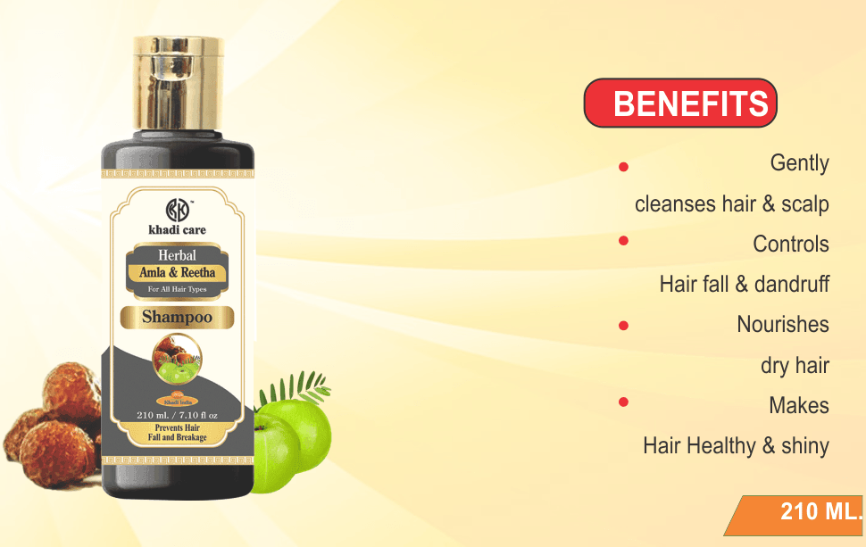 Khadi Care Herbal Amla & Reetha Shampoo - 210ml
