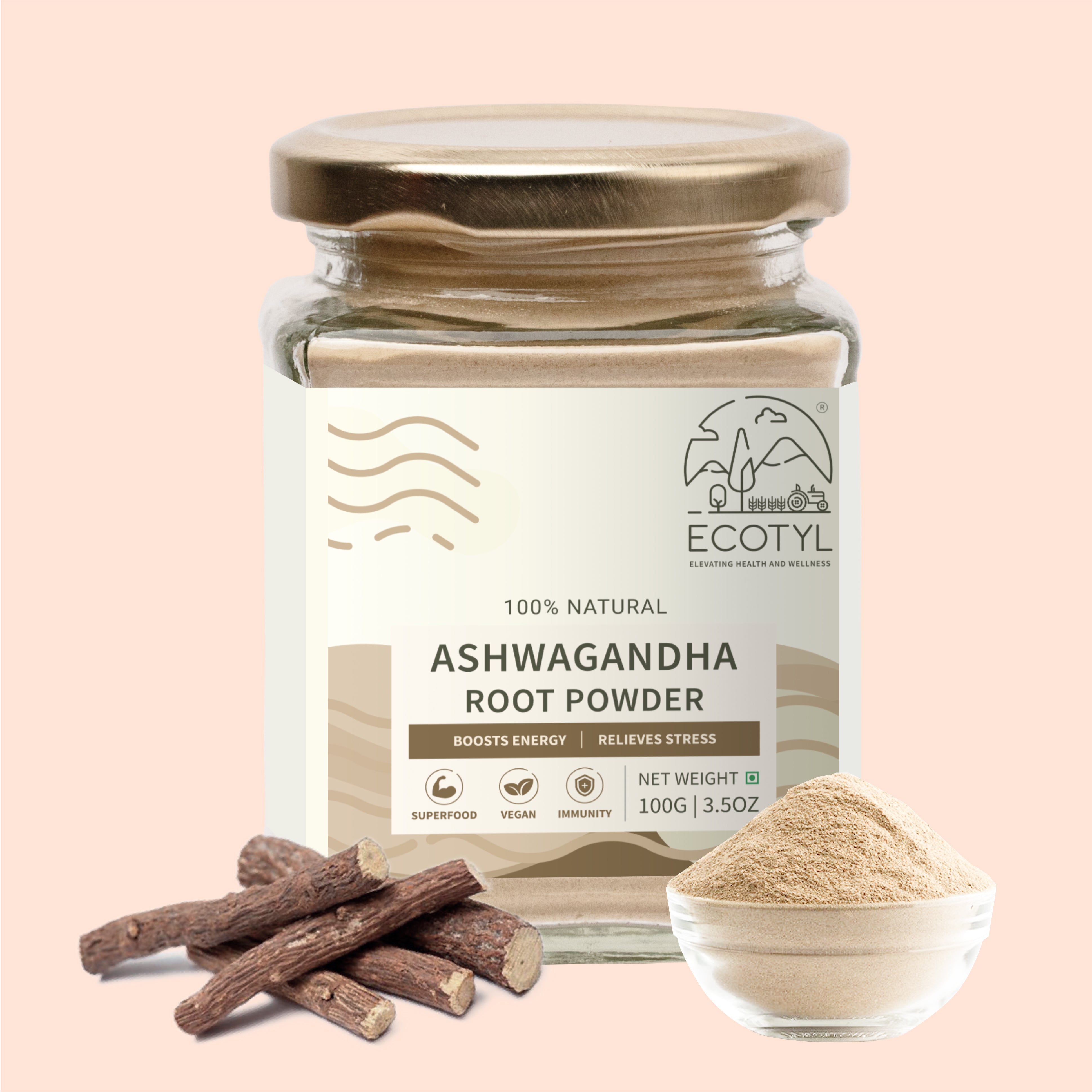 Ecotyl Ashwagandha Root Powder - 100gm