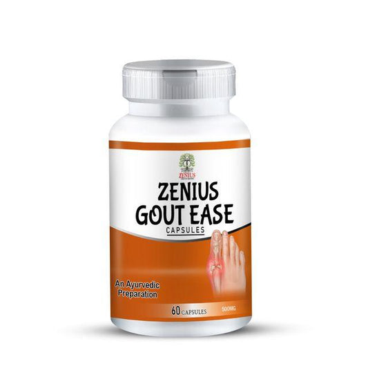 Zenius Gout Ease Capsules - Uric Acid Medicine for Uric Acid Relief and Control - 60 Capsules