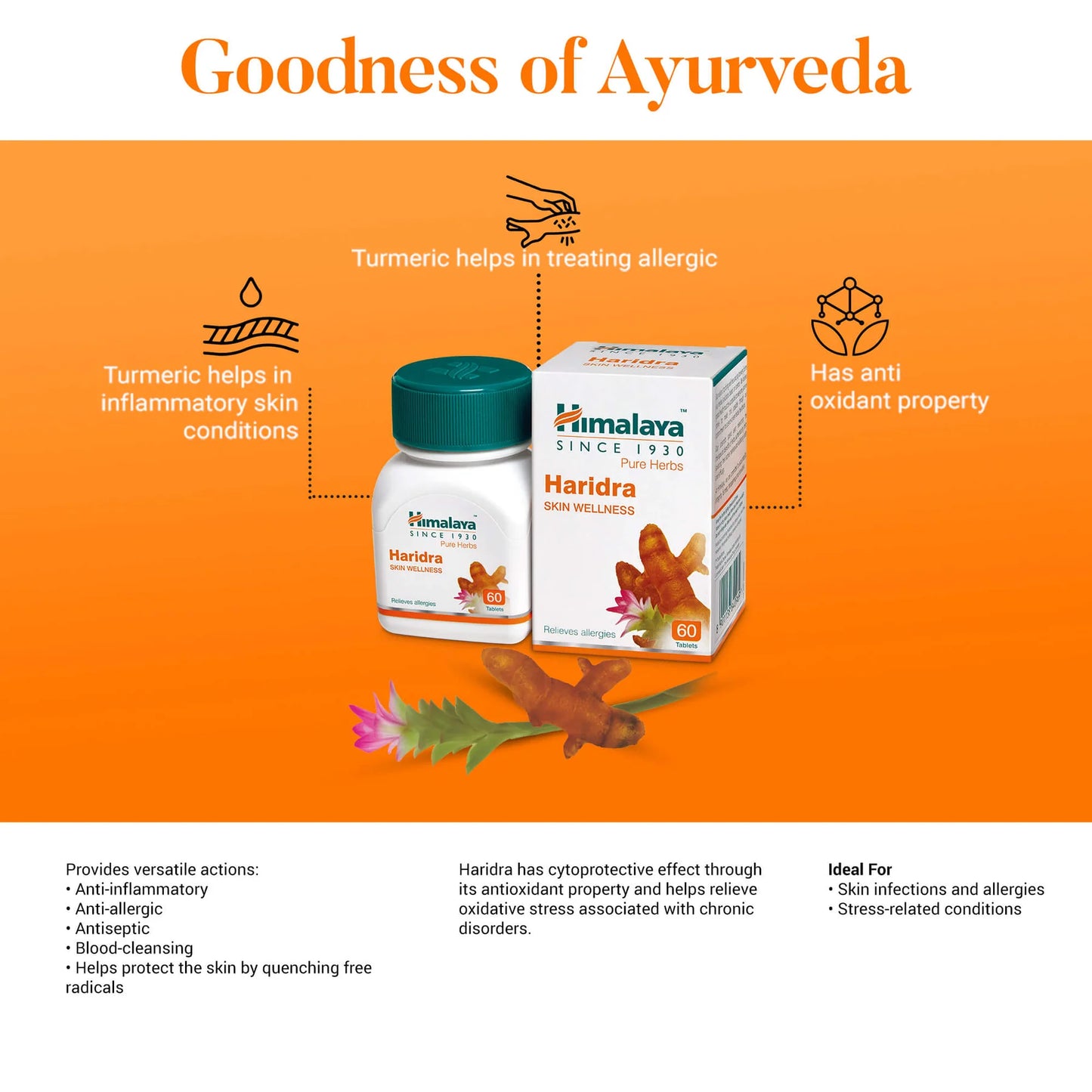 Himalaya Wellness Haridra for Skin Health Tablet (60 Tablets)