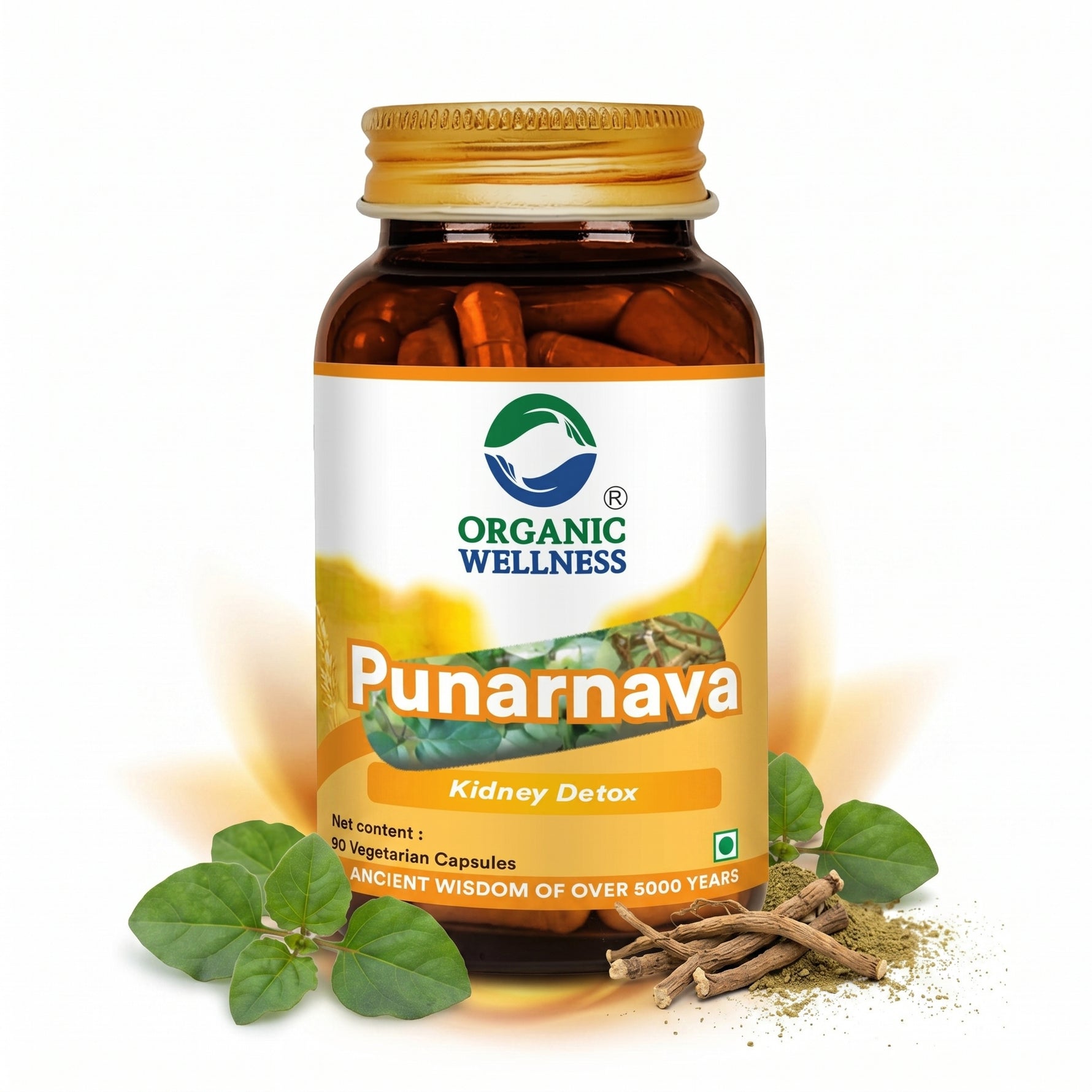 Organic Wellness Punarnava Capsules -  90 Capsules