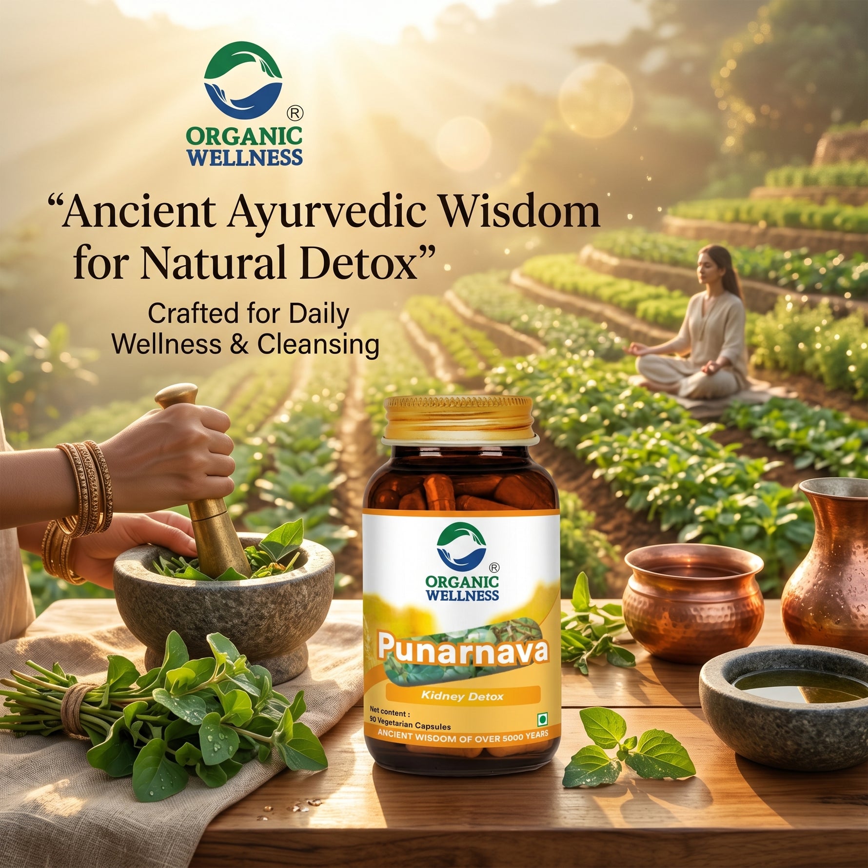 Organic Wellness Punarnava Capsules -  90 Capsules
