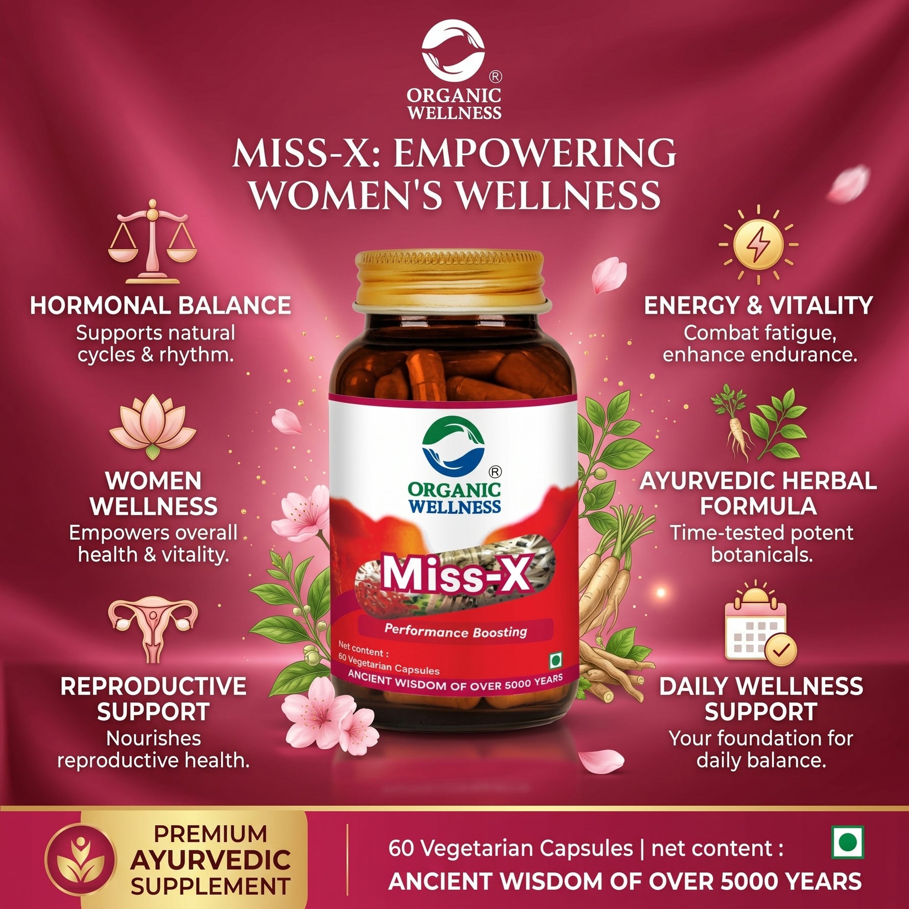 Organic Wellness Miss X Capsules  - 60 Capsules