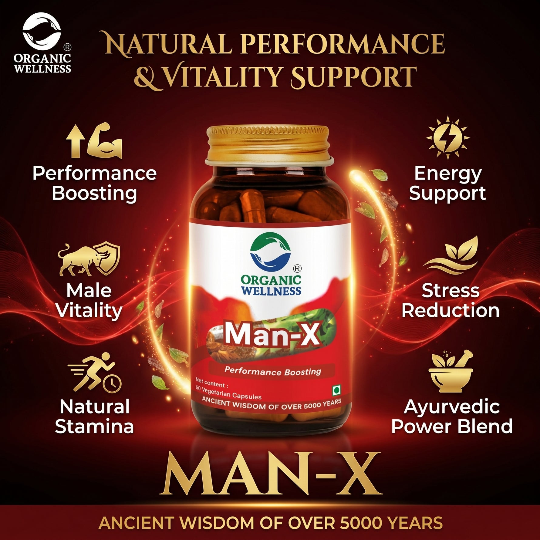 Organic Wellness Man-X Capsules  - 60 Capsules