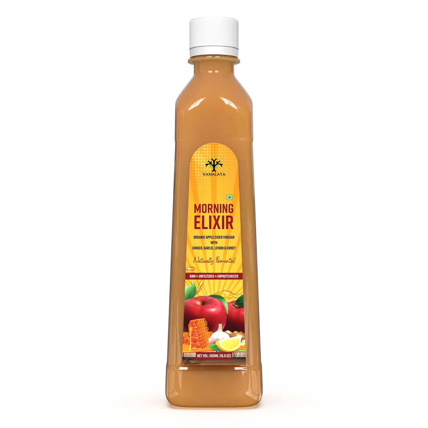Vanalaya Morning Elixir Apple Cider Vinegar with Ginger, Garlic, Lemon & Honey 500ml