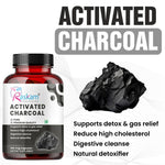 Raskam Activated Charcoal Capsules with Apple Cider Vinegar | Helps in Digestion, Bloating, Liver & Kidney Detox | 100 Veg Capsules
