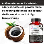 Raskam Activated Charcoal Capsules with Apple Cider Vinegar | Helps in Digestion, Bloating, Liver & Kidney Detox | 100 Veg Capsules