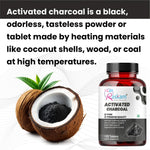 Raskam Activated Charcoal Tablets 600mg – natural detox & digestive cleanser | supports bloating relief & gas | 120 vegan tablets