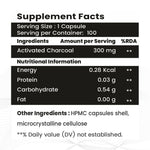 Raskam Activated Charcoal Capsules with Apple Cider Vinegar | Helps in Digestion, Bloating, Liver & Kidney Detox | 100 Veg Capsules