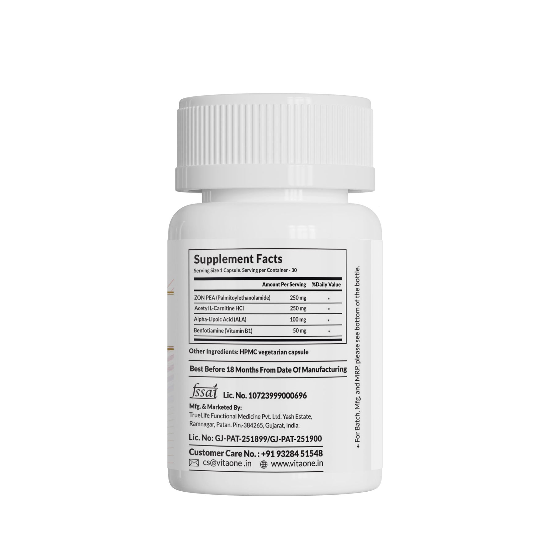 Vitaone Advance Nerve Pain Support Capsule | Promotes Nerve Health, Reduces Burning & Tingling (30 Capsules)
