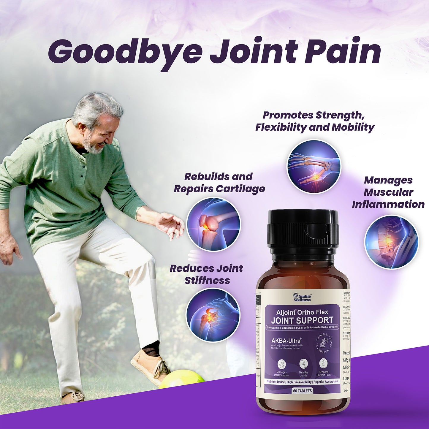 Ambic Wellness Aljoint Ortho Flex Joint Support Tablet (60 Tablet) 