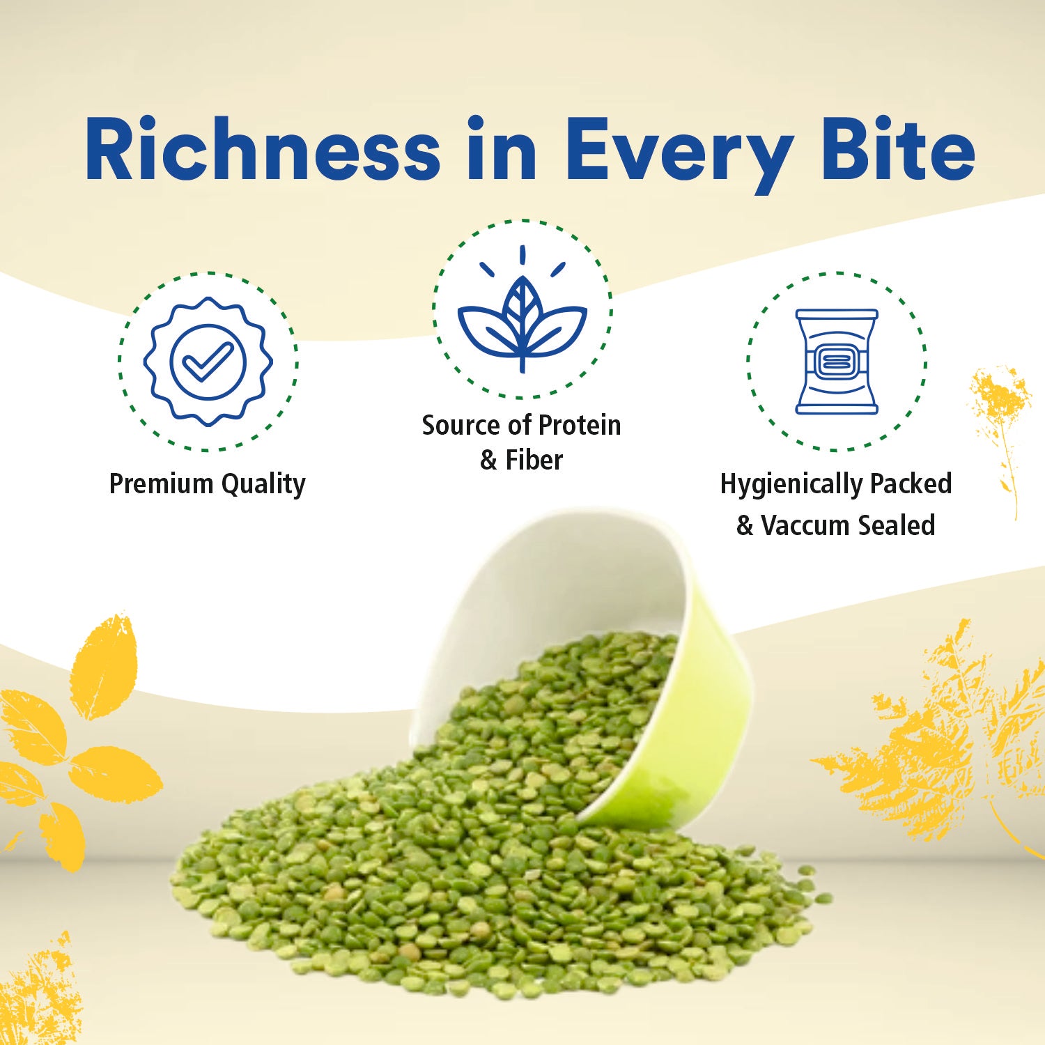 Organic Wellness Moong Chilka Split Dal - 450 grams