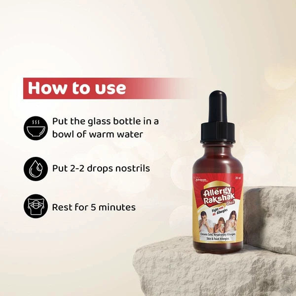 Arogyam Allergy Rakshak Ghee – Ayurvedic Nasya Ghee for Nasal & Respiratory Wellness Support – 20ml