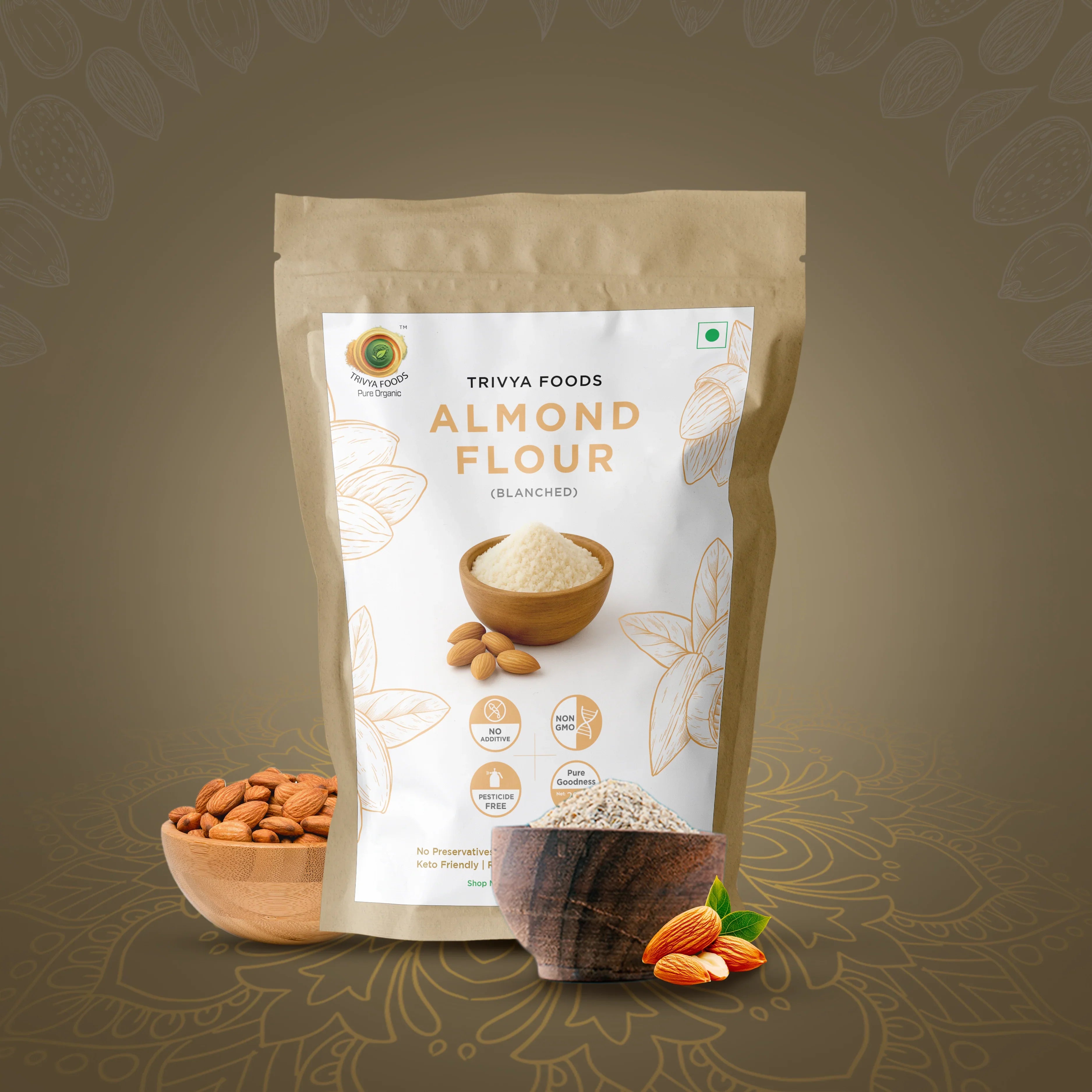 Trivya Foods Blanched Almond Flour - 200gm