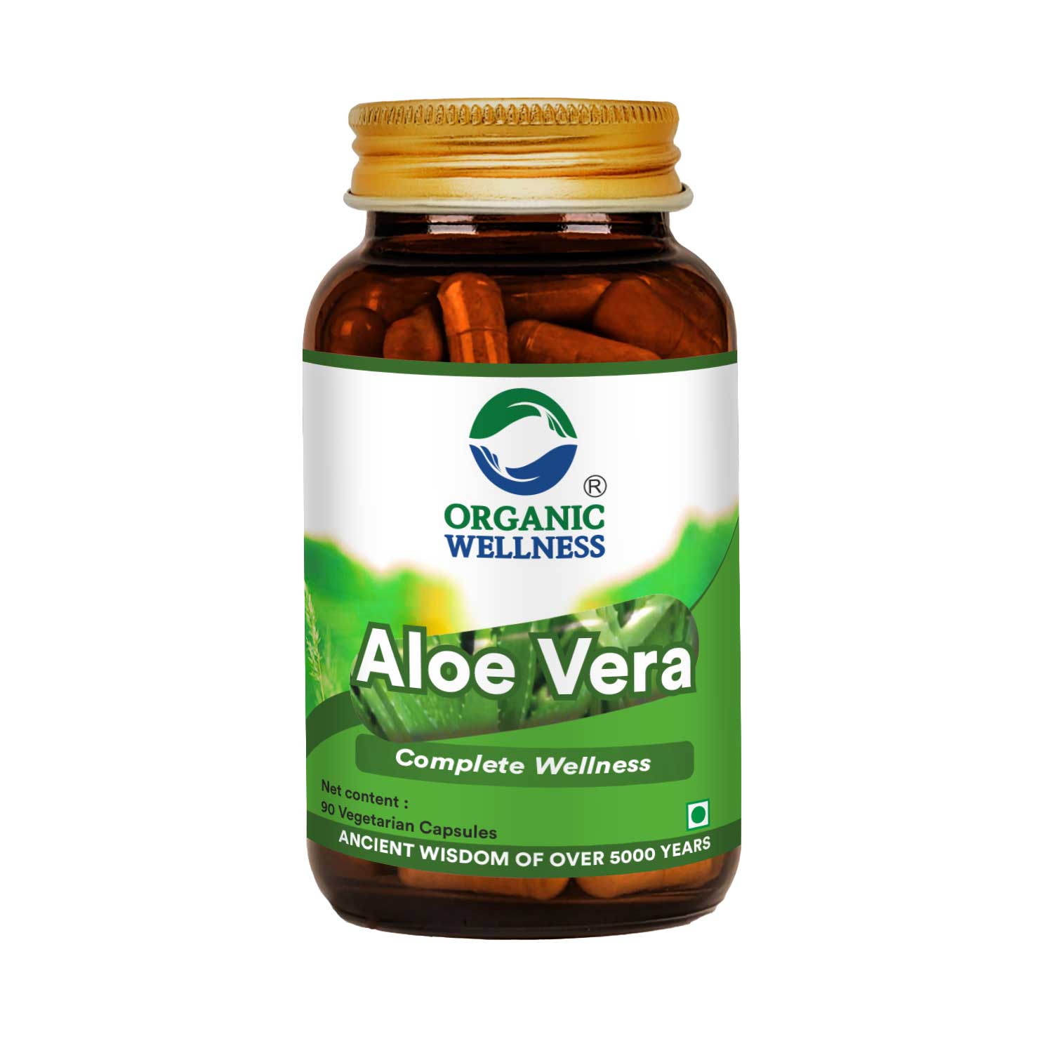 Organic Wellness Aloe Vera Capsules -  90 Capsules