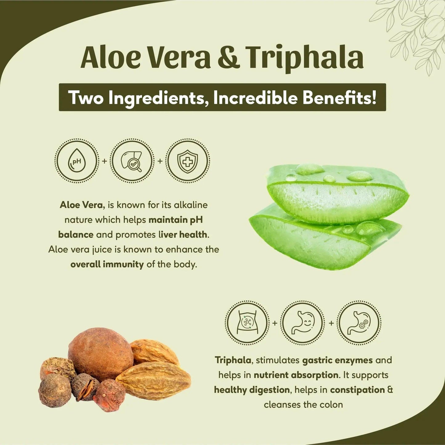 Sri Sri Tattva Aloe Vera Triphala Juice - 500ml - Pack of 2