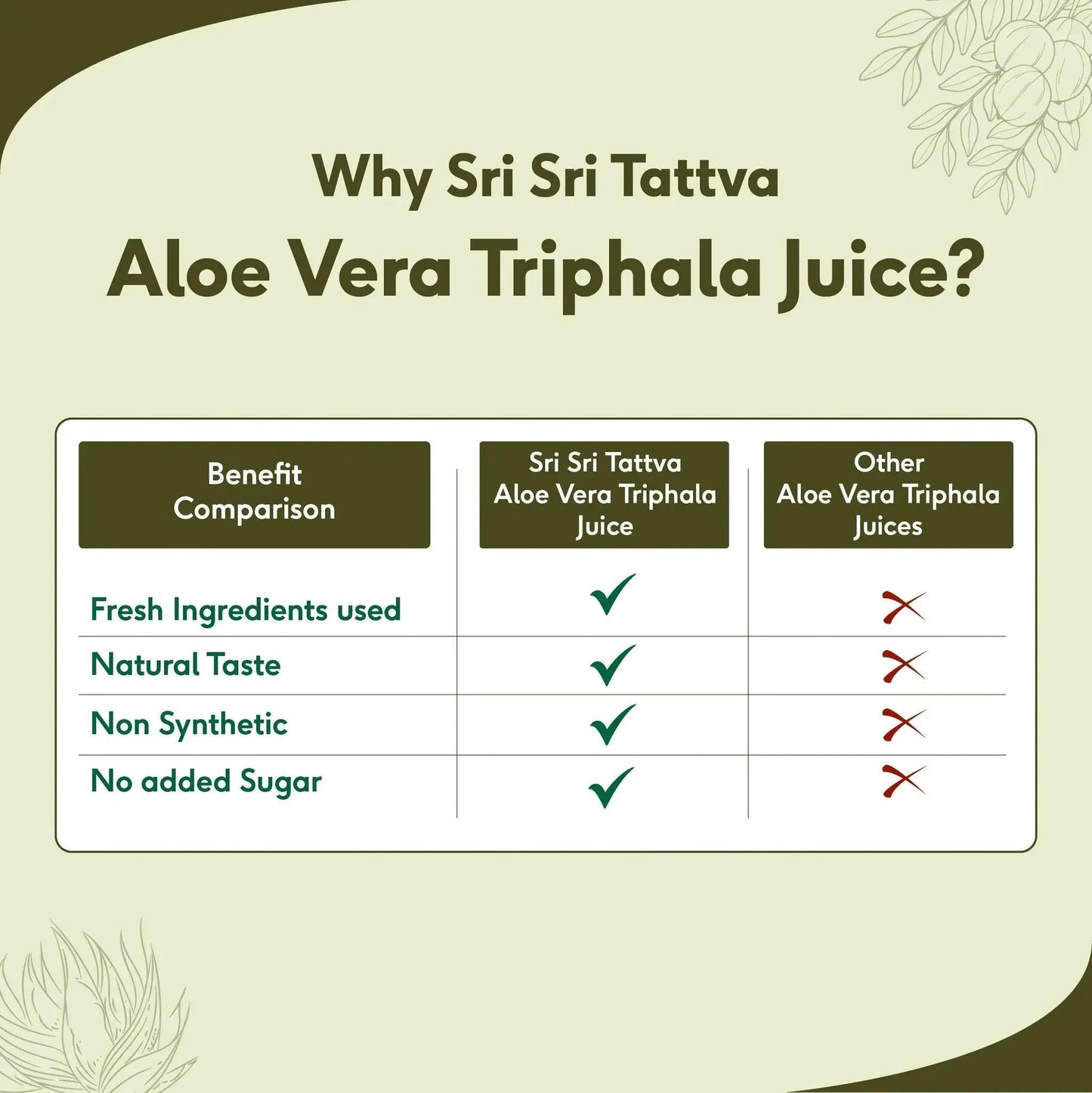 Sri Sri Tattva Aloe Vera Triphala Juice - 500ml - Pack of 2