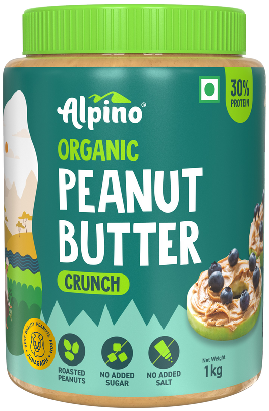 Alpino Organic Crunch Peanut Butter, 1 kg