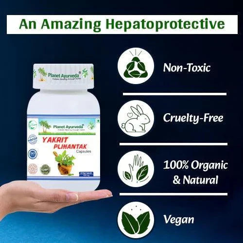 Planet Ayurveda Yakrit Plihantak Capsules - 60 Caps | Liver & Spleen Support