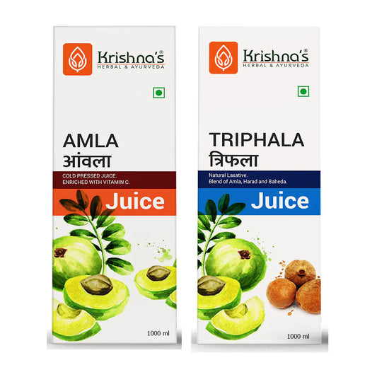 Krishna's Digestive Wellness - Amla Juice 1000ml | Triphala Juice 1000ml