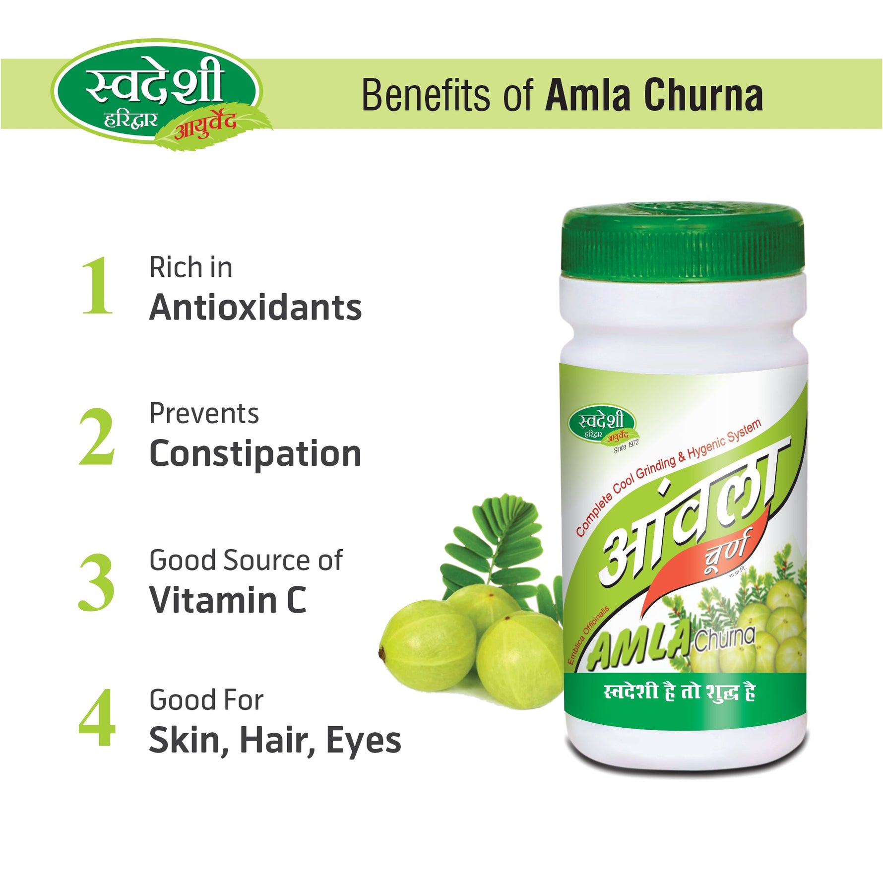 Swadeshi Amla Churna - 100gm | Immune Support & Antioxidant Vitality