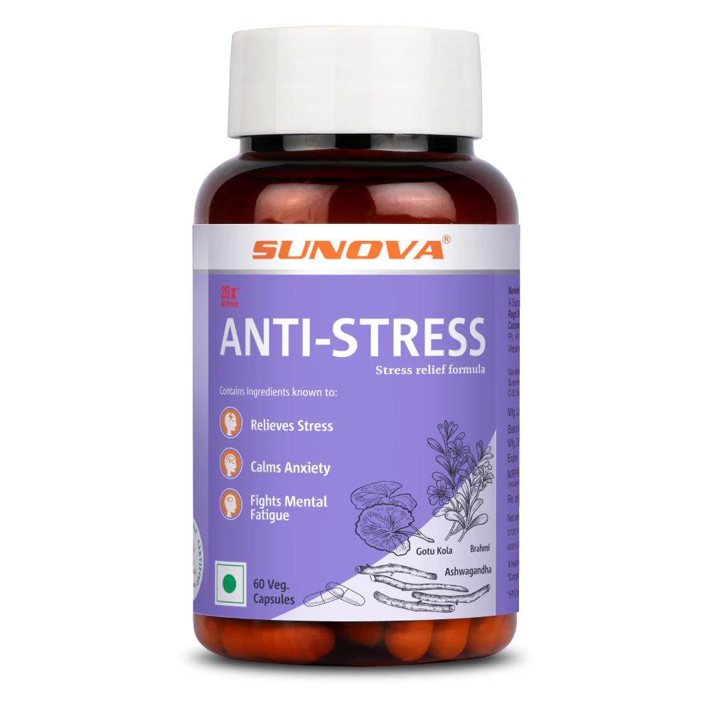 Sunova Anti-Stress Veg Capsule - 60 Capsules